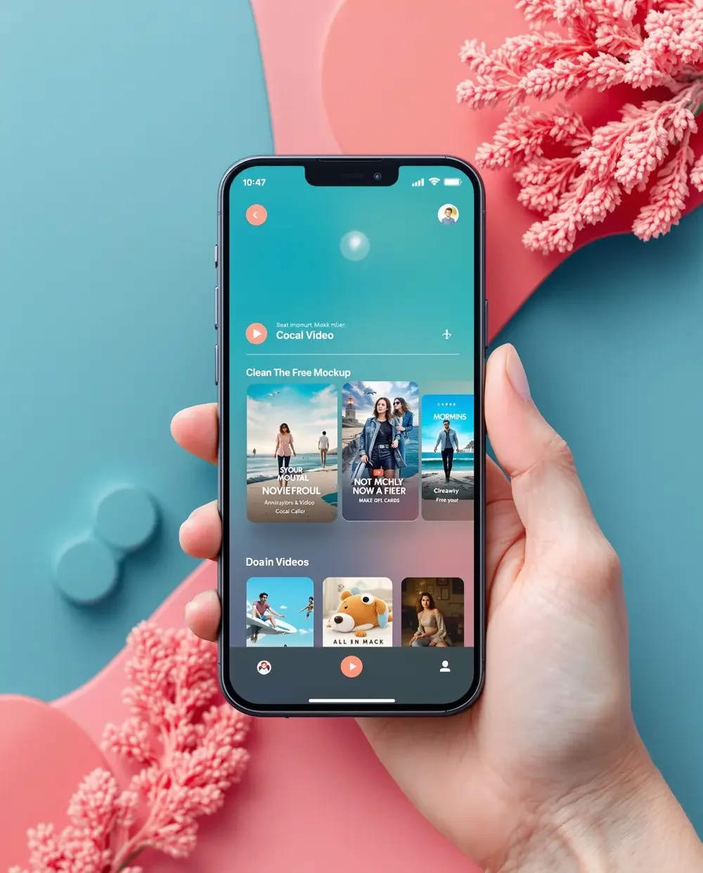 蘑菇视频 APP 界面预览
